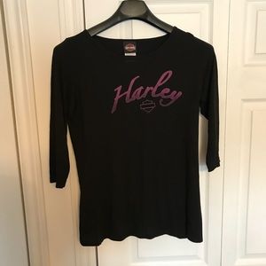 Women’s Harley Davidson black top. Large